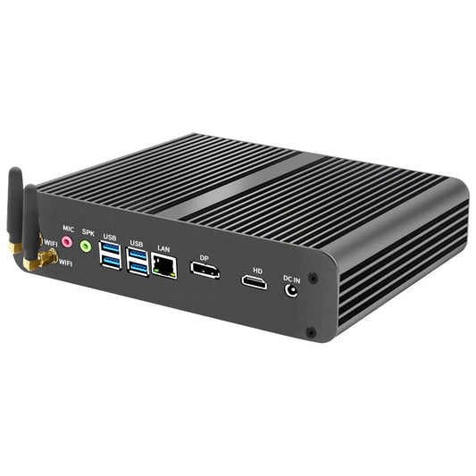 Fanless PC i7, Mini Desktop Computer with Core i7-1165G7, Passive Cooling, Dual Diplay, Wi-Fi 6, VESA, Windows 11 Pro