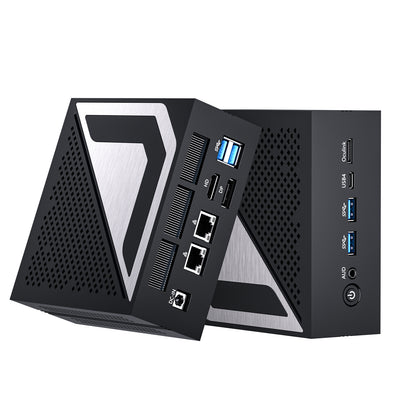 AI Mini PC with Ultra 9 285H (16 Cores, Upto 5.4GHz, Max 99TOPS), 1* HDMI, 1* DisplayPort, 1* USB4.0, 8K, 2.5G LAN, WiFi 6e, Windows 11 Pro