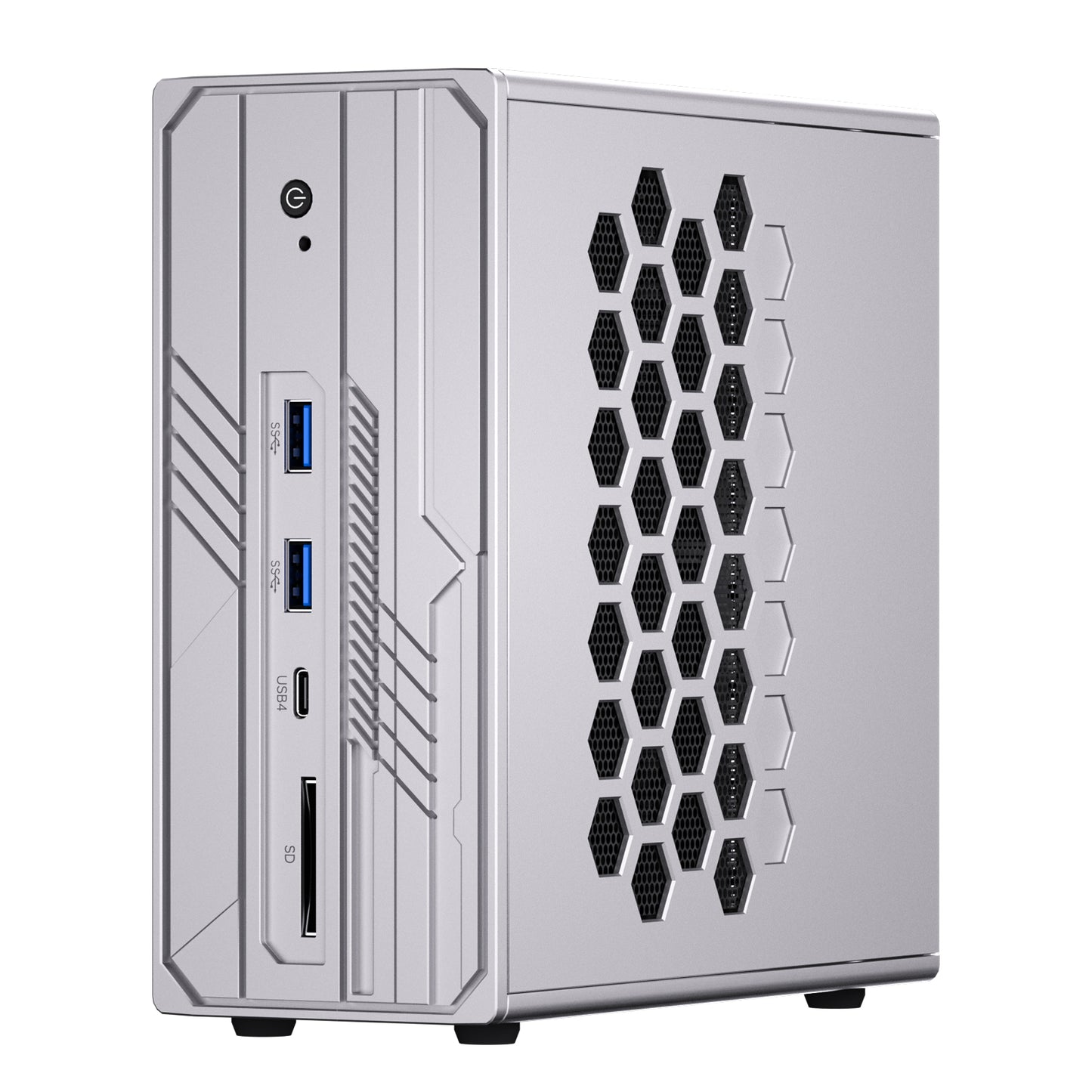 AI Mini PC with Ryzen AI Max+ 395 (16Cores, Upto 5.1 GHz), 128GB LPDDR5X RAM, 1T PCIE4.0 SSD Desktop Computer, Dual LAN (2.5G+10G), WiFi 7, USB4.0, SD Reader, 4*Display, 8K