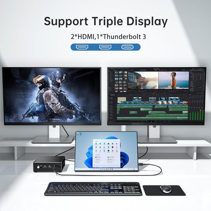 Mini Gaming PC with R9-7940HS/ R7-7840HS , Radeon 780M Graphics, 2.5G LAN, 2*HDMI, 1*USB-C, Wi-Fi 6e, Windows 11 Pro（COP））