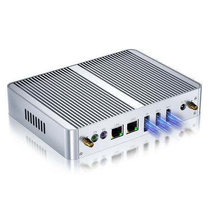 Fanless Mini PC, Desktop Computer 4-Core 12th Gen N100 Up to 3.4GHz, Windows 11 Pro, 16G DDR4, 1T NVME SSD, Dual Gigabit Ethernet, Triple Display, DP/2xHDMI 4K@60Hz, WiFi6, BT5.1, HTPC
